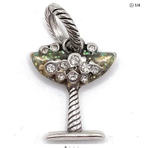 🍸BRIGHTON Retired Bubbly Martini Glass Charm - Picture 3 of 3